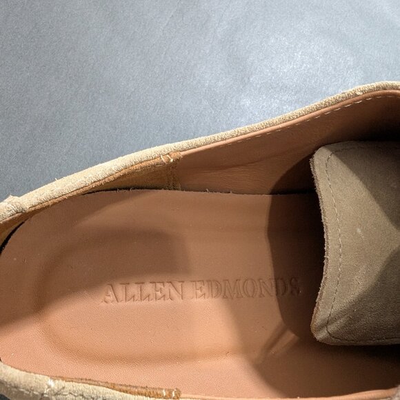 NEW Allen Edmonds Carson Hybrid Bone Suede Wingtip Oxford Shoes Size 9 D 44 main image 6